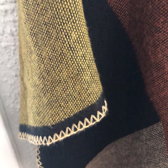 World Market multicolored belted shawl wrap poncho - Picture 5 of 12